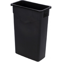 87 Litre Slim Jim Rubbish Bin Black