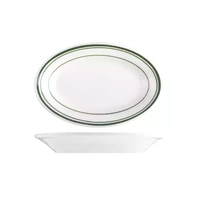 178mm Oval Plate, Tuxton Green Bay