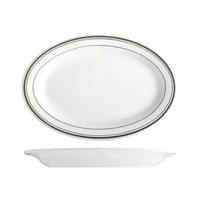 292mm Oval Plate, Tuxton Green Bay