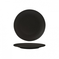 210mm Ribbed Coupe Plate Charcoal Zuma