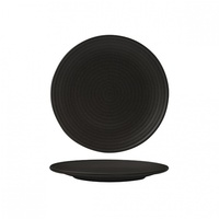 210mm Ribbed Coupe Plate Charcoal Zuma