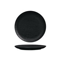 210mm Coupe Plate Linen Navy Black Luzerne