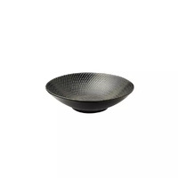 210mm Round Bowl Black Swirl