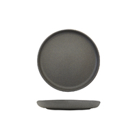 220mm Round Plate, Dark Grey Eclipse Uno