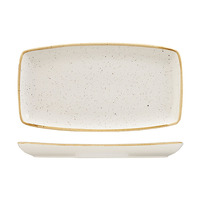 350mm Rectangle Plate Barley White