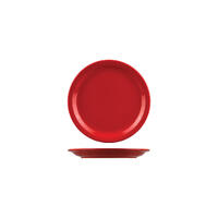 165mm Healthcare Plate Solid Red