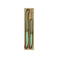 Two Piece Cheese Set Pale Green, Andre Verdier Laguiole