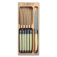 Ivory Steak Knife 6 Piece set, Andre Verdier Laguiole
