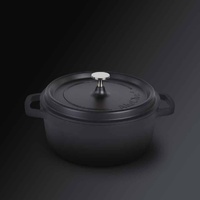 AluChef Round Casserole Matte Black - For EcoServe Small Stand
