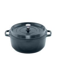 AluChef Round Casserole Charcoal - For EcoServe Small Stand