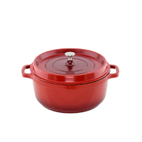 AluChef Round Casserole Red - For EcoServe Large Stand