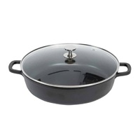 AluChef Shallow Casserole Round Matte Black