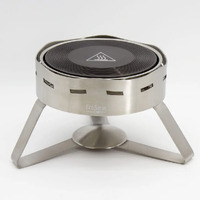 ECO Serve Large Round Buffet Stand Brushed Stainless Steel - Base Only