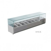 1800 Chilled Stainless Steel Ingredient Prep Top Unit - 7 x 1/3 GN pans