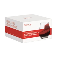 630ml Four Pack of Authentis Stemless Bordeaux Wine Glass, Spiegelau