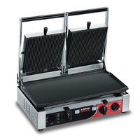 Sirman Double Panini Machine - Ribbed Top/Flat Bottom