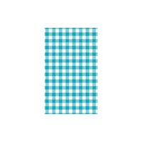 Gingham Teal Greaseproof Paper (Pkt of 200)