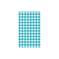 Gingham Teal Greaseproof Paper (Pkt of 200)