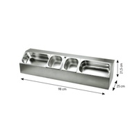 980mm Stainless Steel Ingredient stand (includes six 1/6 GN)