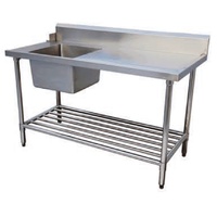 Dishwasher Inlet Bench (Left Side) With Sink - 1800x700x900mmH