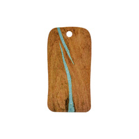 381 x 191mm Rectangular Board Cherry with Turquoise Cheforward Melamine