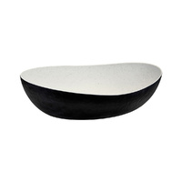 450 x 345mm Oval Bowl, Stone Natural/Black, Cheforward