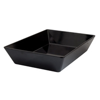 350 x 250 x 70mmH Rectangular Dish Black - Melamine