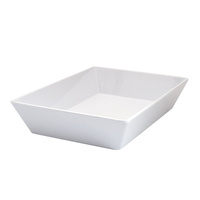 350 x 250 x 70mmH Rectangular Dish White - Melamine