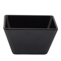 130 x 13 0x 70mmH Black Square Bowl - Melamine