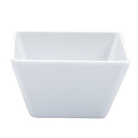 130 x 130 x70mmH White Square Bowl - Melamine