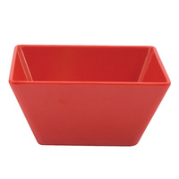 180 x 180 x 85mmH Red Square Bowl - Melamine