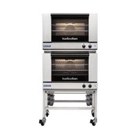 Moffat E27M3/2C Double Turbofan Electric Convection Oven On Stand