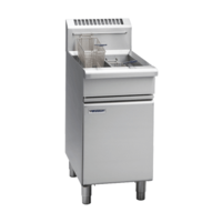 WALDORF LOW PROFILE GAS FRYER WITH SPLIT TANK TWO BASKET 450wide X 805 Deep X 1085mm High