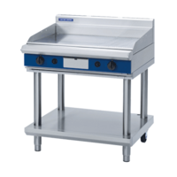 Blue Seal GP518-LS Chrome Plated 1200mm Gas Griddle On Leg Stand - (ribbed plate additional)