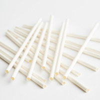 Cocktail Paper Straw White (Pkt 250) Green Bean
