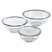 3 piece Glass mixing bowl set Pyrex