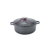 240mm Cast Iron Round French Oven (3.8 litre) Caviar- Chasseur