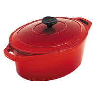 270mm Cast Iron Oval French Oven Red