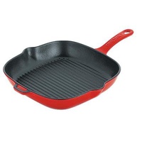 250mm Cast Iron Frypan Red