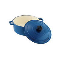 240mm Cast Iron Round French Oven Sky Blue
