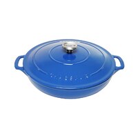 300mm Cast Iron Round Casserole Sky Blue