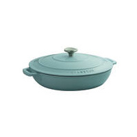 300mm Cast Iron Round Casserole Duck Egg Blue