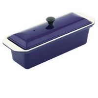 280mm Cast Iron Rectangular Terrine French Blue