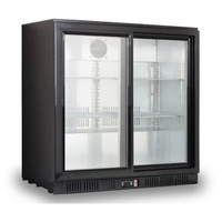 Atosa Two Door Underbench Chiller, Black, Hinged doors