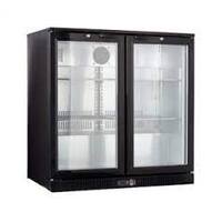 Atosa Two Door Underbench Chiller, Black, Sliding doors