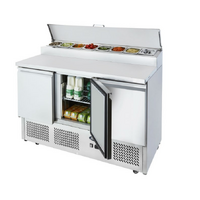 Atosa Three Door Open Top Salad Prep Chiller 