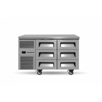 Skope Reflex Six Draw Underbench Chiller with Stainless Steel Top 