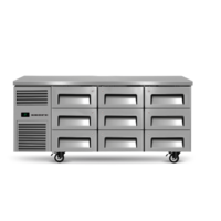 Skope Reflex Nine Draw Underbench Chiller with Stainless Steel Top 
