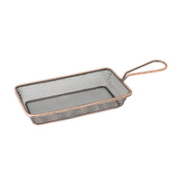 190x100mm Antique Copper Service Basket Rectangle