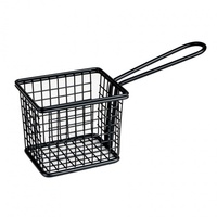 80x80mm Black Rectangular Service Basket